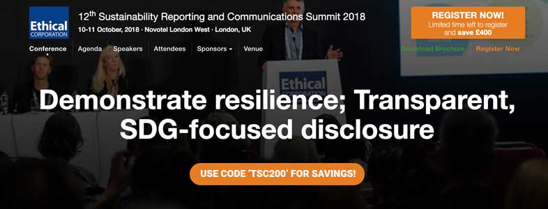 Ethical Corporation 12th Sustainability Reporting & Communications Summit 2018