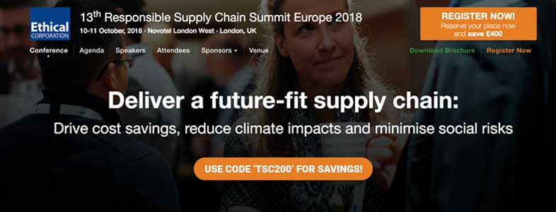 Ethical Corporation 13th Responsible Supply Chain Summit Europe 2018